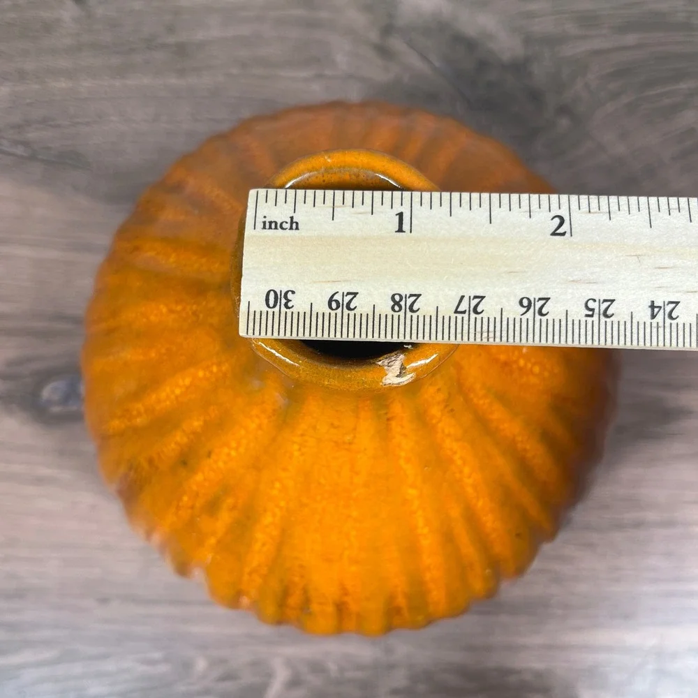 Ribbed Bud Vase Home Decor Orange 6